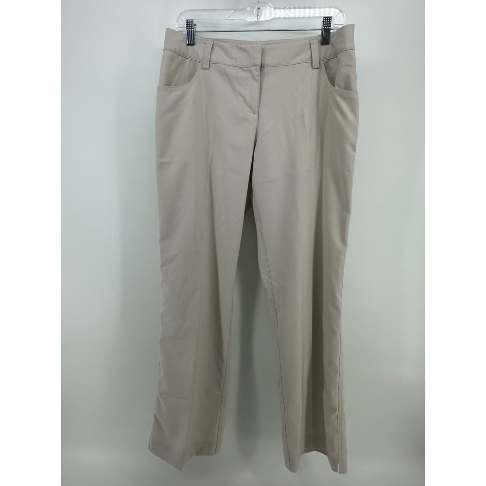 Adidas Climalite Womens Golf Pants Beige Tan Straight Leg Size 8 Activewear